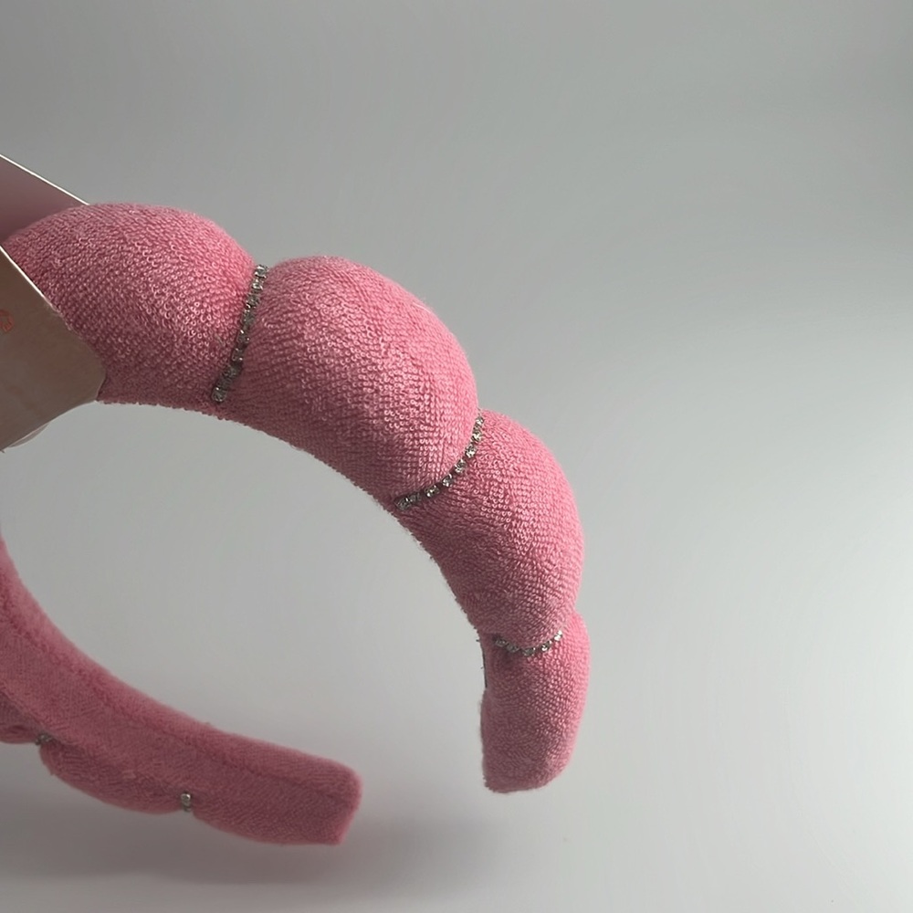 Terrycloth rhinestone headband - Picture 2 of 4